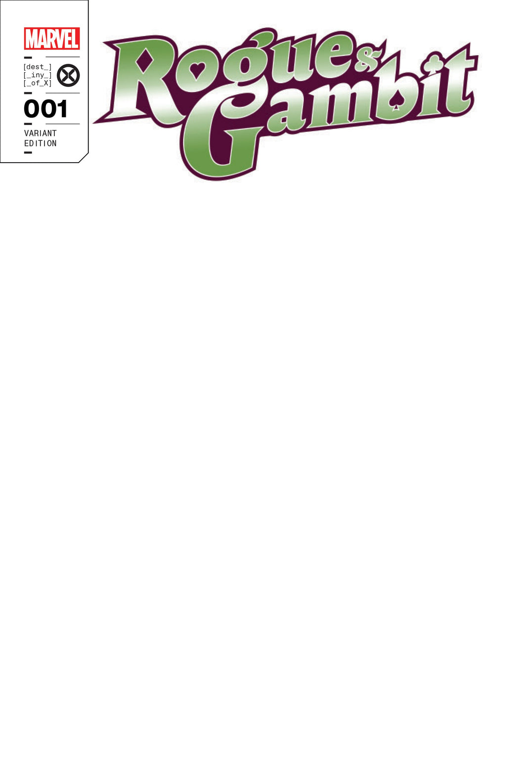 Rogue & Gambit #1 Unknown Comics Exclusive Blank Var (03/01/2023) - Collectors World Toys