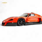YM Model Maseti MC12 Stradale Corsa 2-Tone Orange - Carbon FIber - Resin 1:64 - Collectors World Toys
