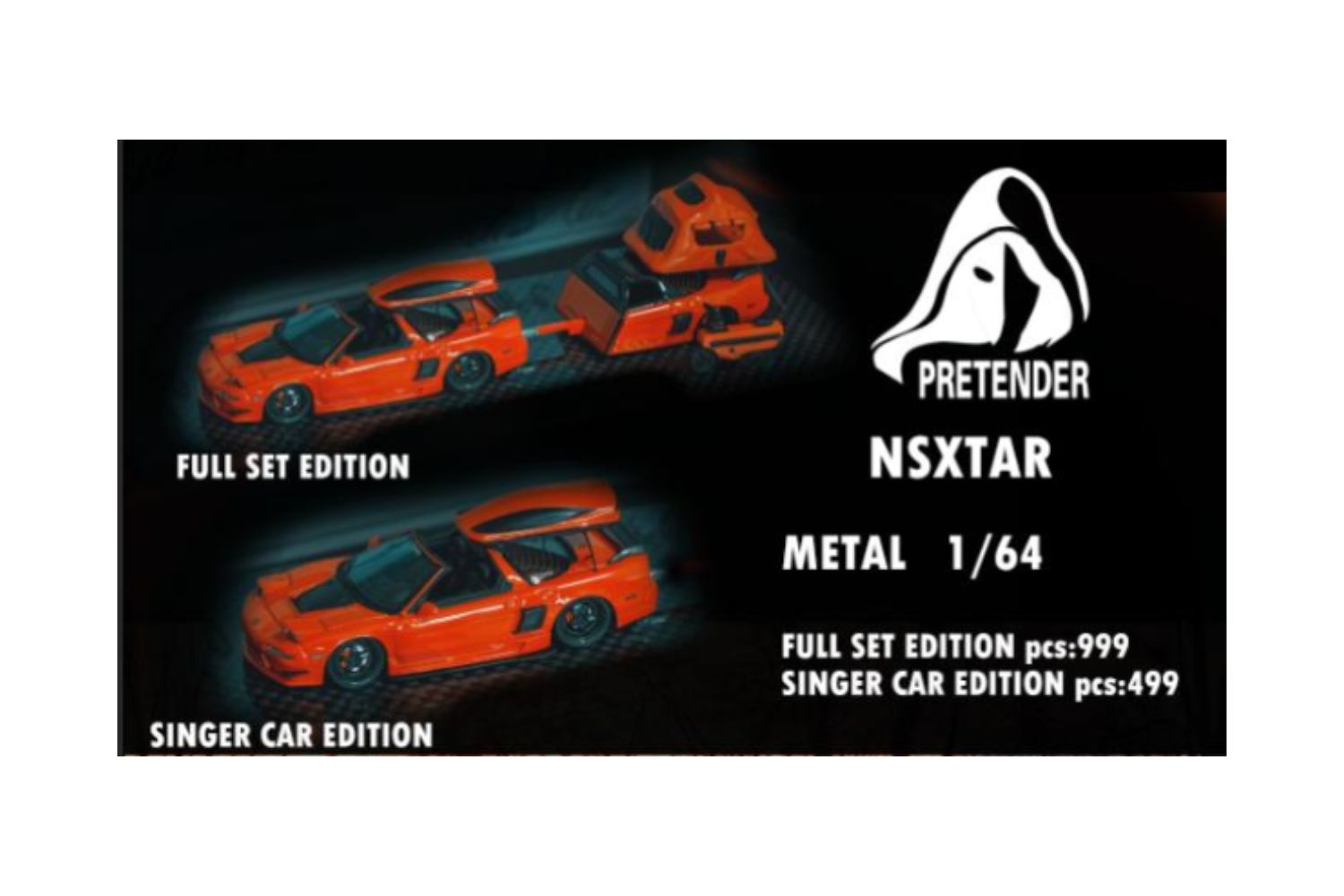 (Pre-Order) Pretender Honda NSX Full Set OR Single Car in Red 1:64 Main image