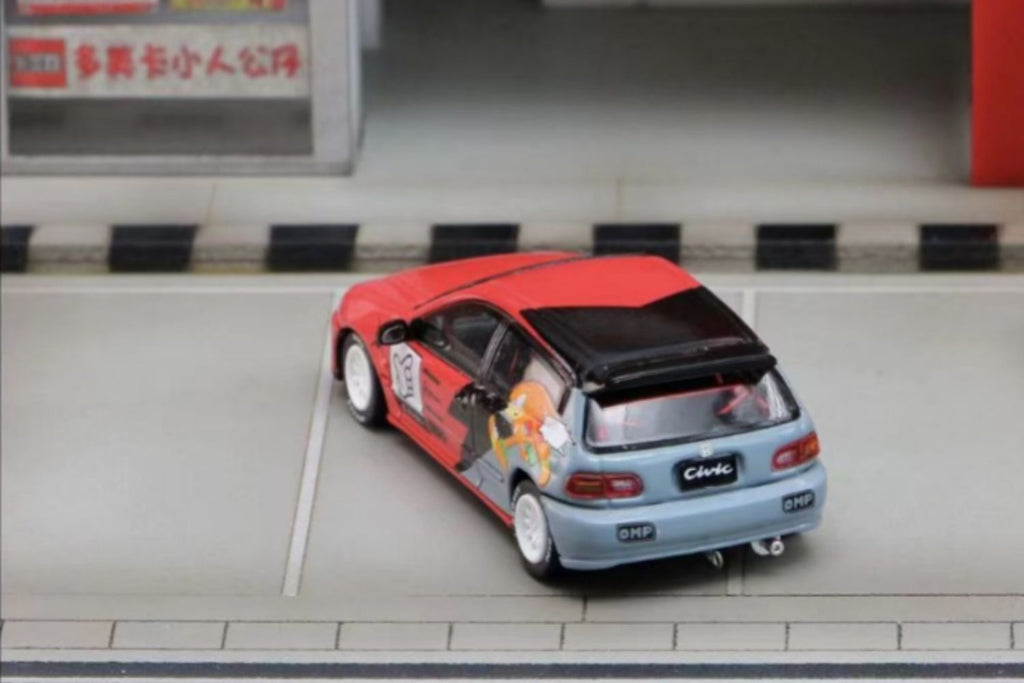 Street Weapon Honda Civic EG6 "KNUCKLES" Sonic livery 1:64 - Collectors World Toys