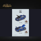 Cool ART Nissan Skyline GT-R R34 BLUE With Openable Hood-Trunk & Display Engine 1:64