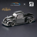 YM Model X Robert Design Volkswagen Beetle Pickup Truck FUSCUP in Black 1:64 Limited to 499 Pcs - Collectors World Toys