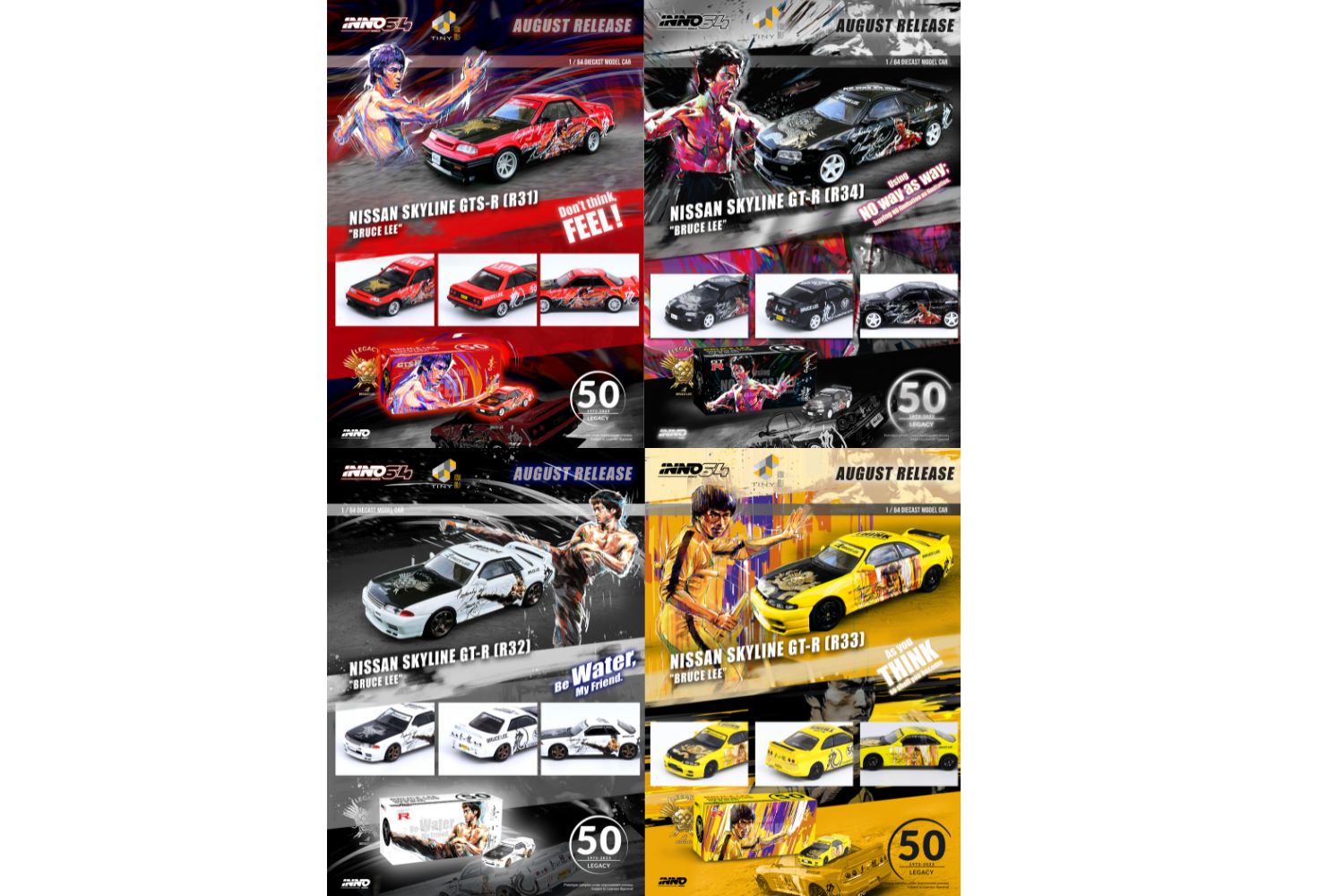 Inno64 x TINY Skyline GT-R's Series Honoring Bruce Lee's 50th Anniversary 1:64 - Collectors World Toys
