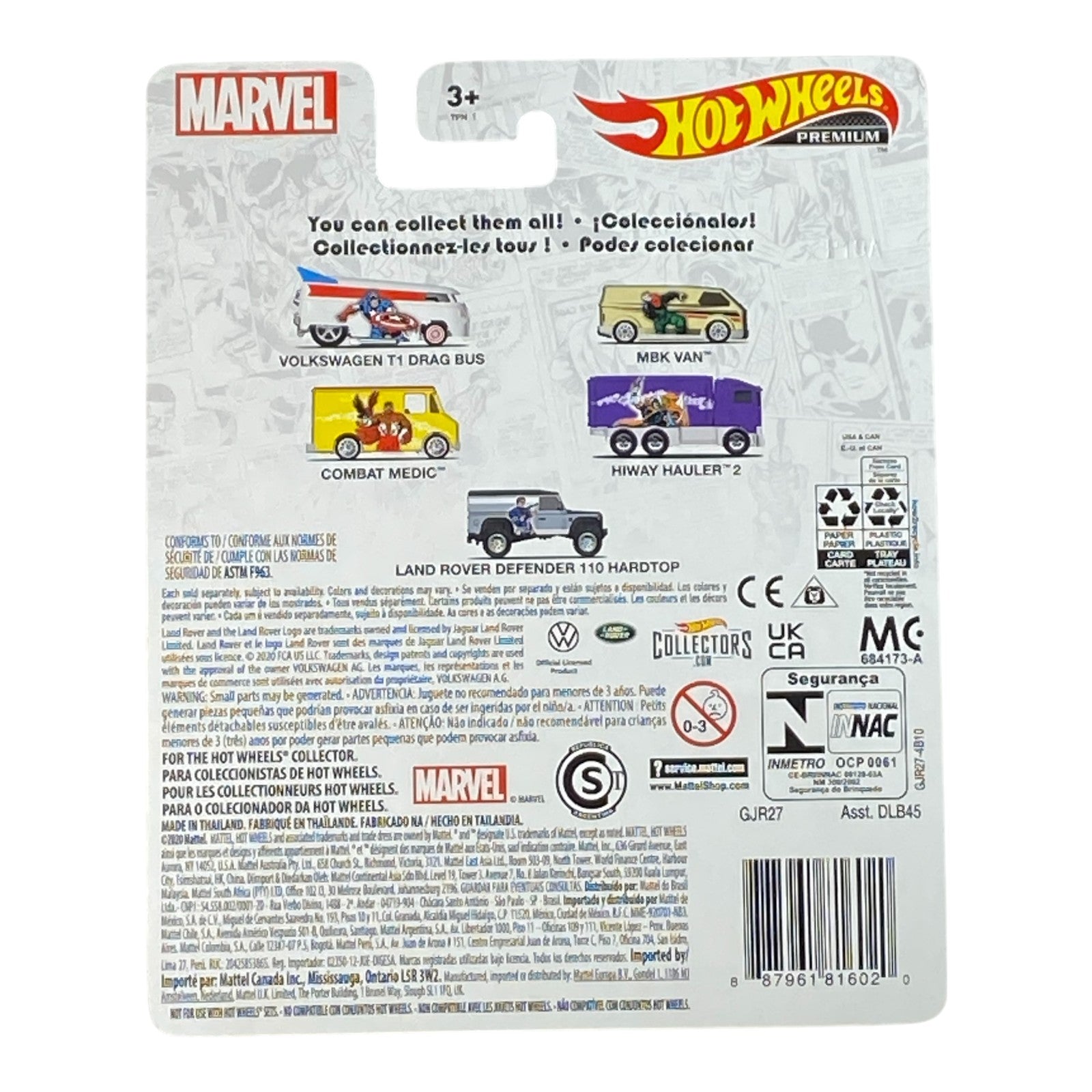 Hot Wheels Land Rover Defender 110 Hard Top - Premium Mavel Series 5/5