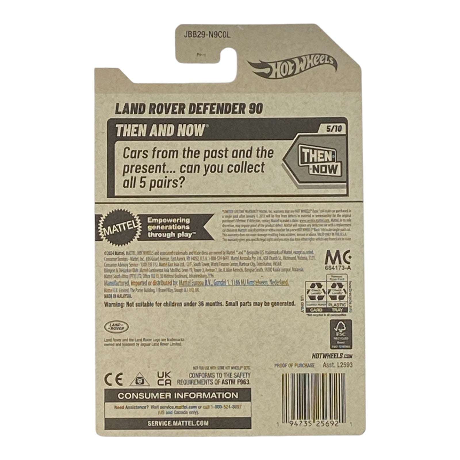 Hot Wheels Land Rover Defender 90 5/10 Secondary image