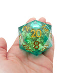 Leprechaun's Gold - Giant D20 Liquid Core DnD Dice Set | Acrylic RPG Gaming Dice - Collectors World Toys