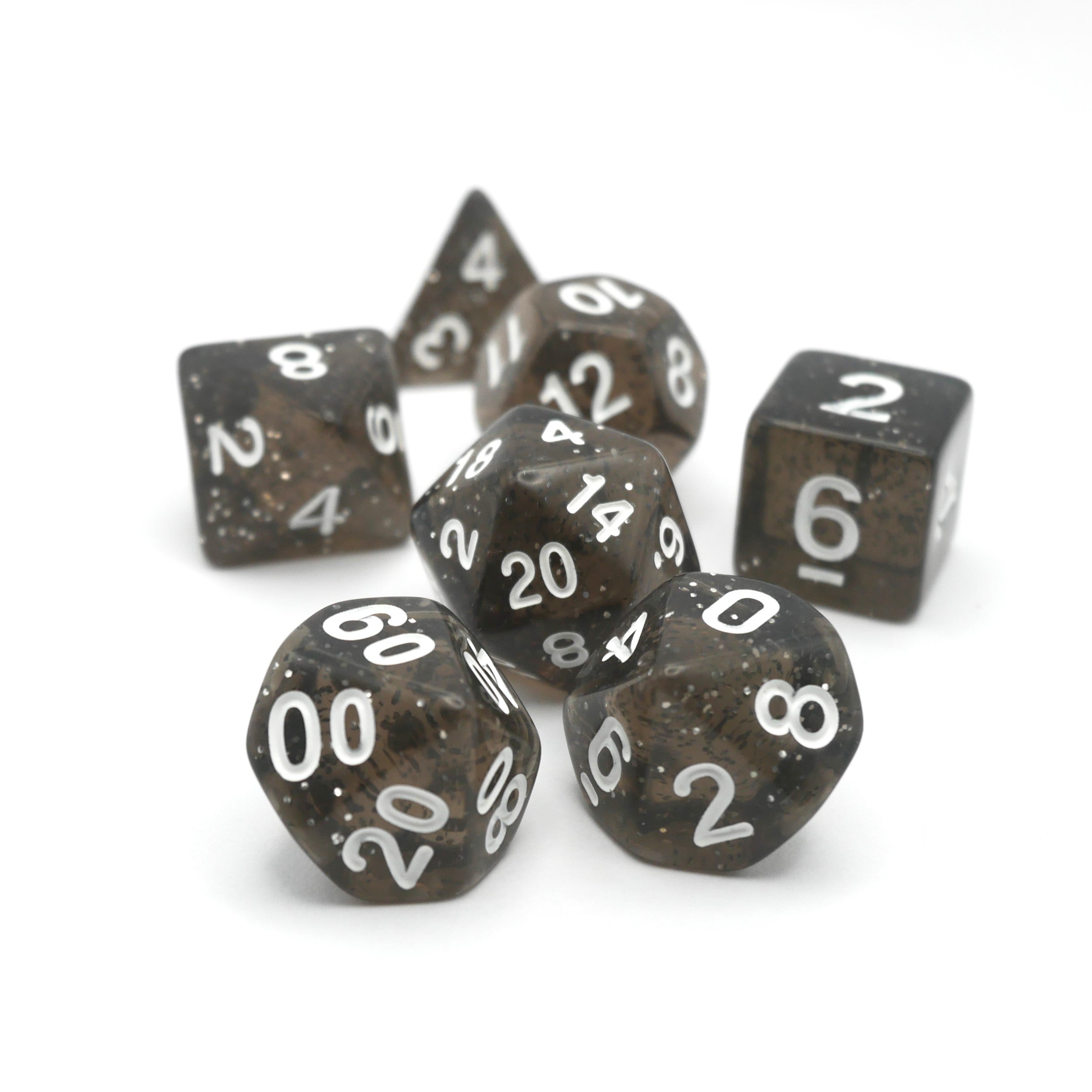 Essence of Licorice - 7 Piece DnD Dice Set | Acrylic RPG Gaming Dice Main image
