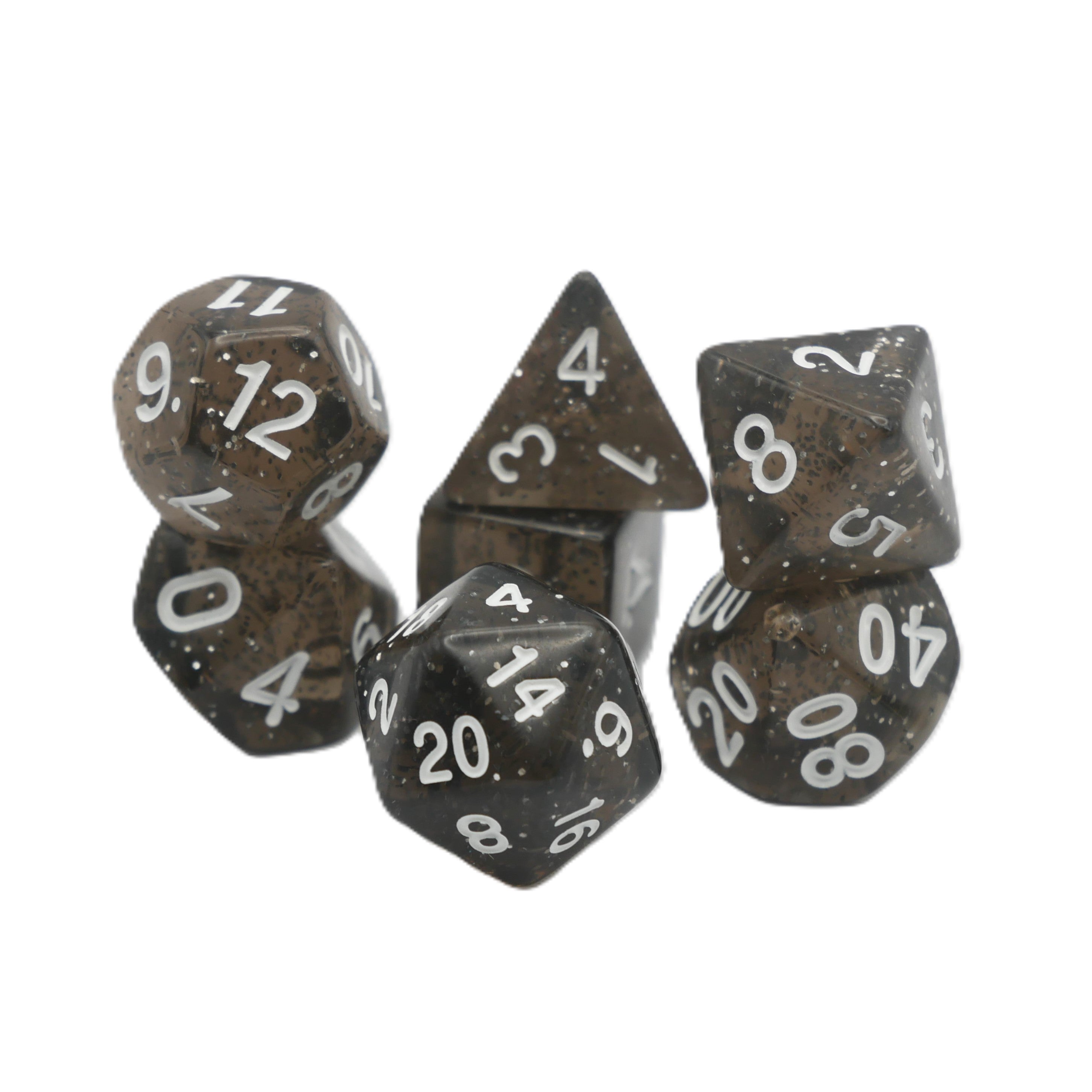 Essence of Licorice - 7 Piece DnD Dice Set | Acrylic RPG Gaming Dice - Collectors World Toys