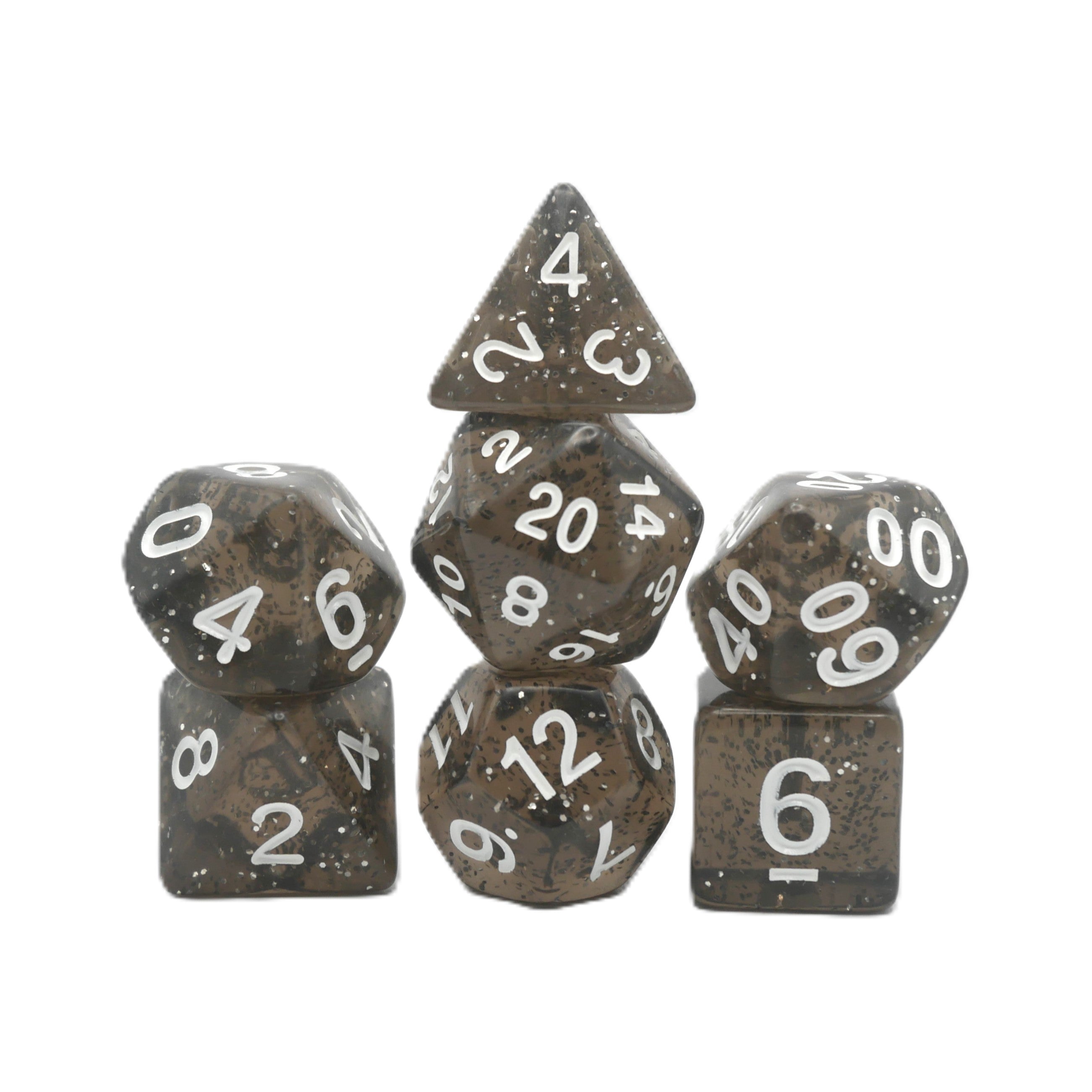 Essence of Licorice - 7 Piece DnD Dice Set | Acrylic RPG Gaming Dice - Collectors World Toys