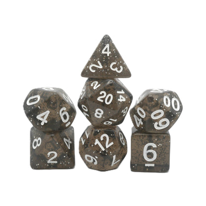 Essence of Licorice - 7 Piece DnD Dice Set | Acrylic RPG Gaming Dice