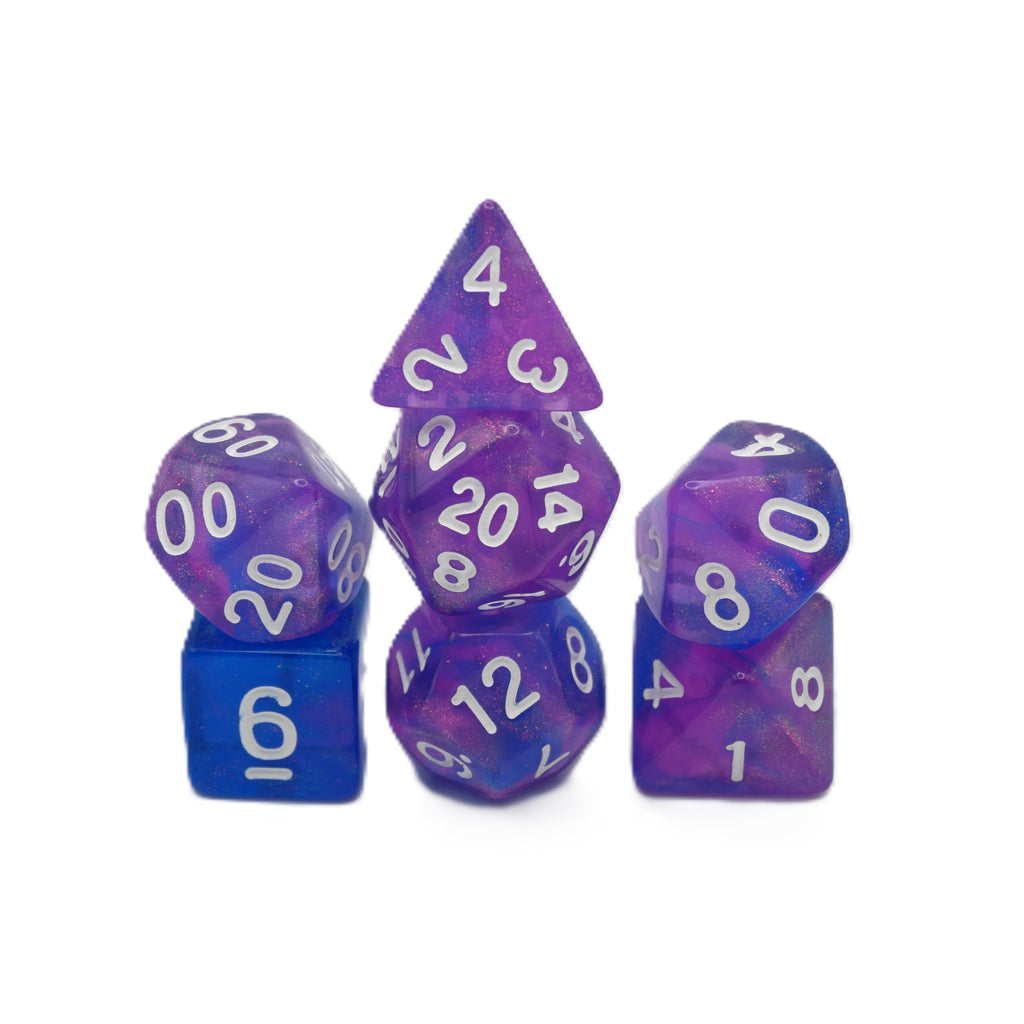 Liquid Karma - 7 Piece DnD Dice Set | Acrylic RPG Gaming Dice - Collectors World Toys
