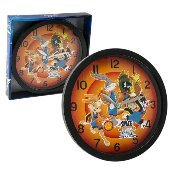 Looney Tunes Space Jam Characters Print 9 3/4 Wall Clock - Collectors World Toys