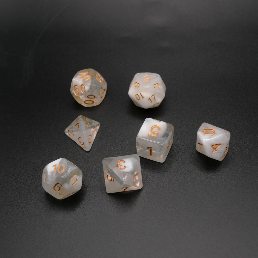 Lost Memories - 7 Piece DnD Dice Set | Acrylic RPG Gaming Dice - Collectors World Toys