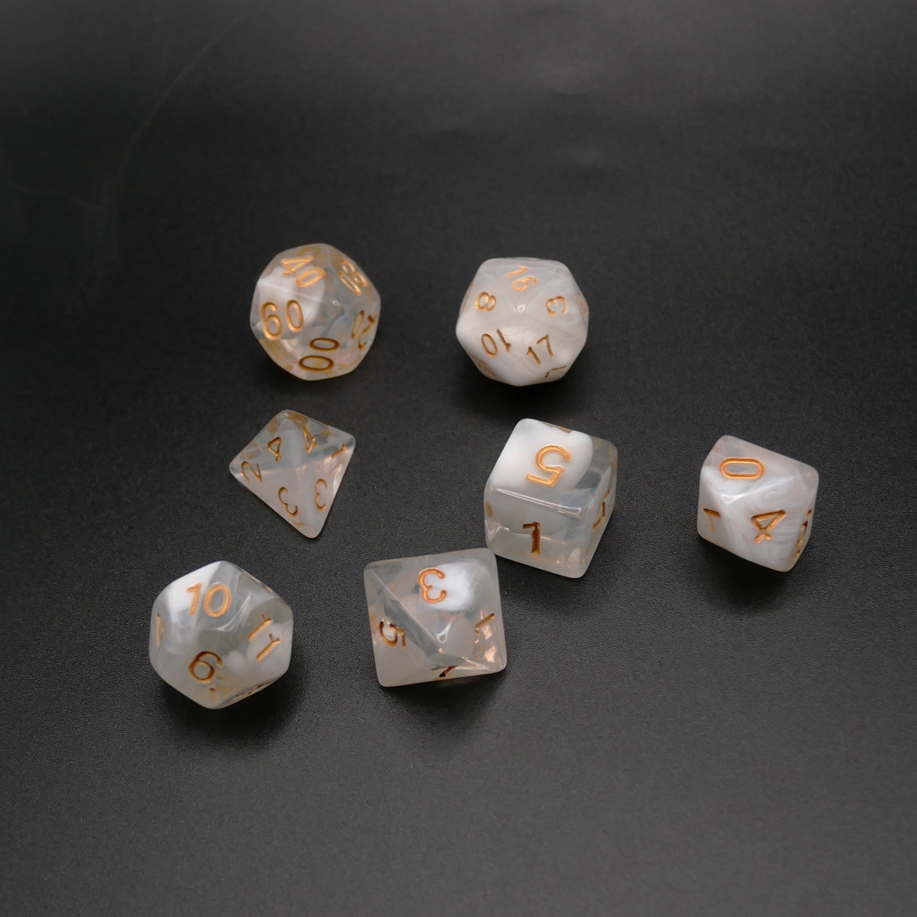 Lost Memories - 7 Piece DnD Dice Set | Acrylic RPG Gaming Dice - Collectors World Toys