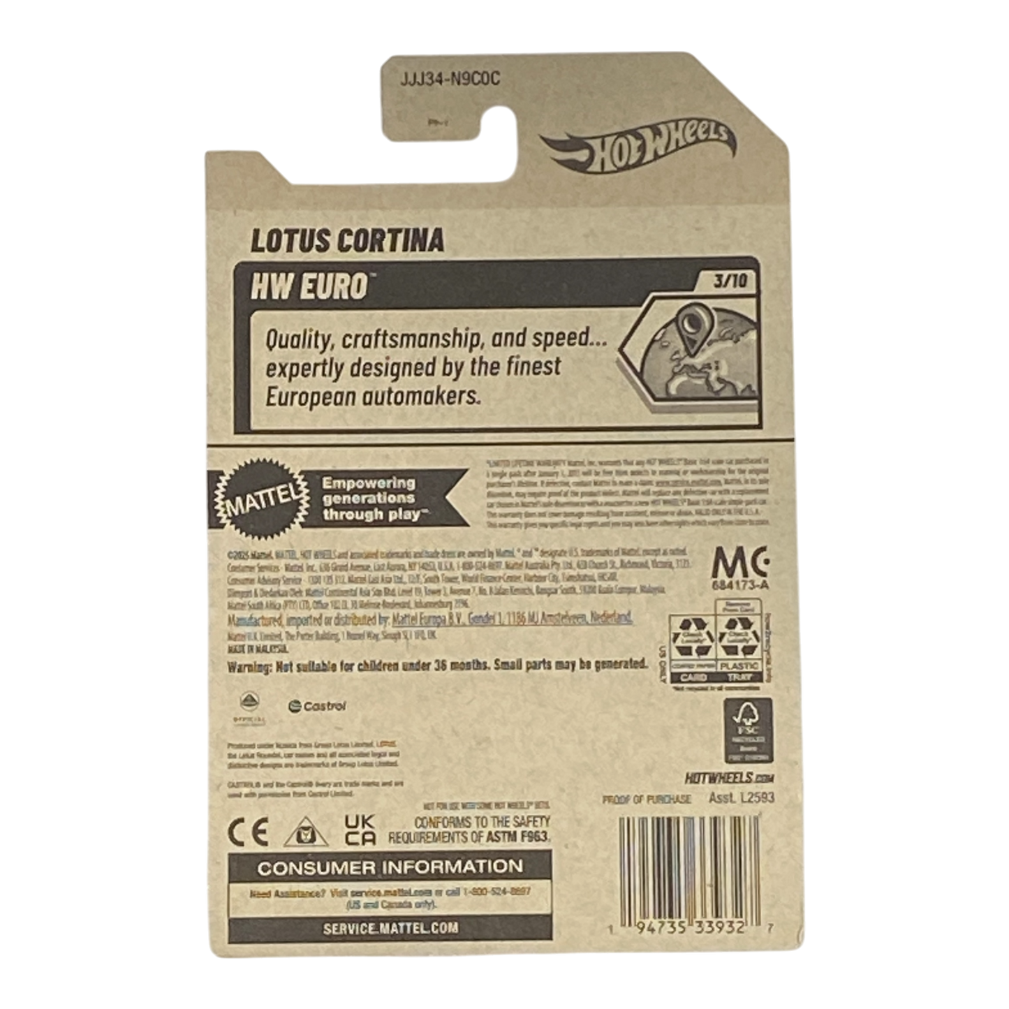 Hot Wheels Lotus Cortina - HW Euro Series 3/10