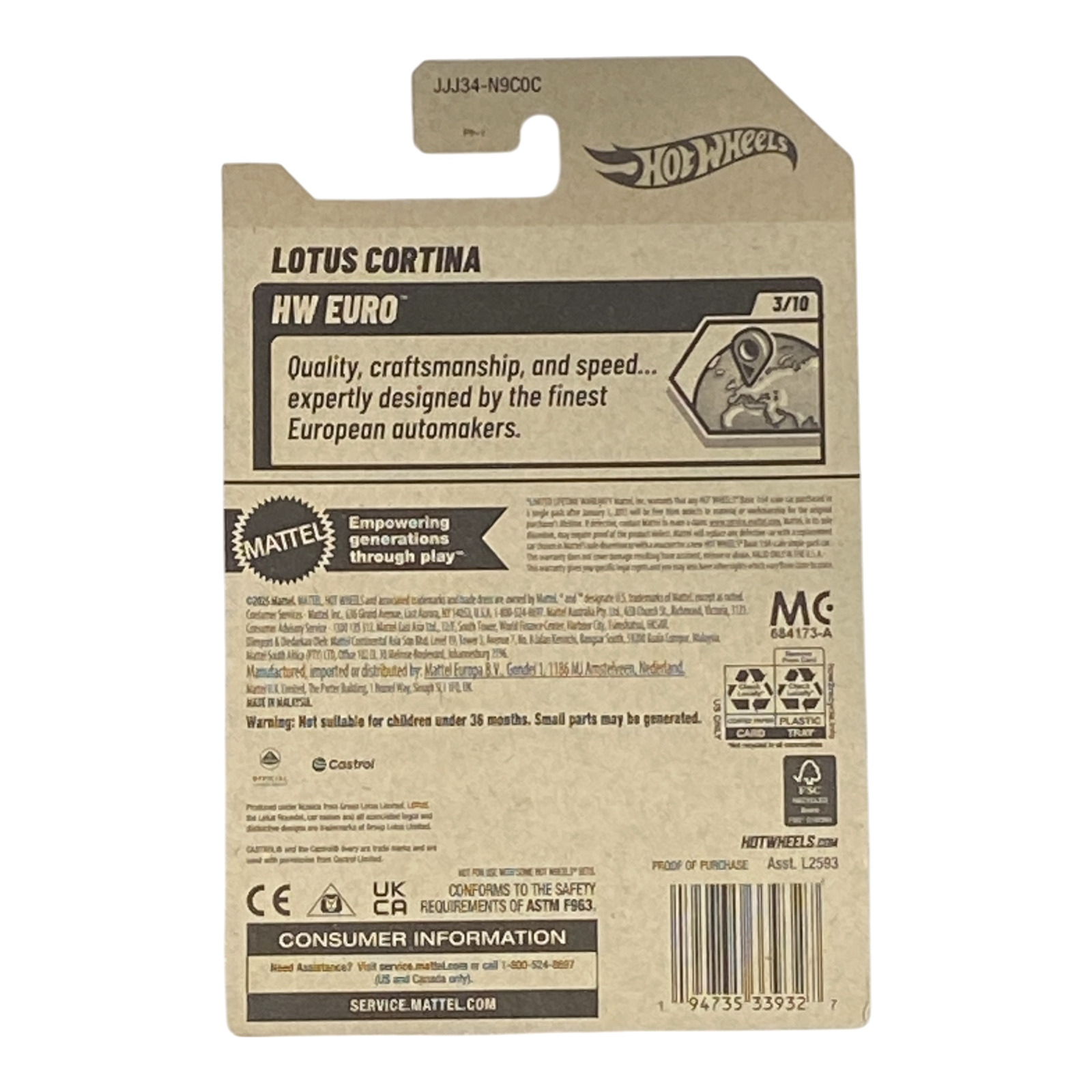 Hot Wheels Lotus Cortina - HW Euro Series 3/10