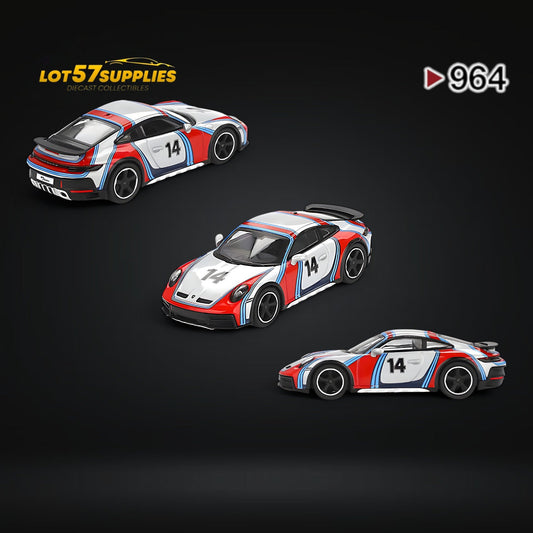 (Pre-Order) Mini-GT Porsche 911 Dakar “Rally 1974” Ice Grey Metallic 1:64 MGT00964