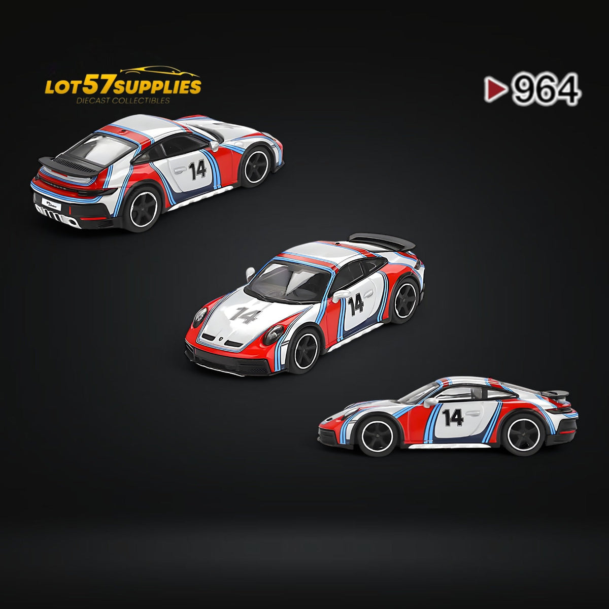 (Pre-Order) Mini-GT Porsche 911 Dakar “Rally 1974” Ice Grey Metallic 1:64 MGT00964 - Collectors World Toys