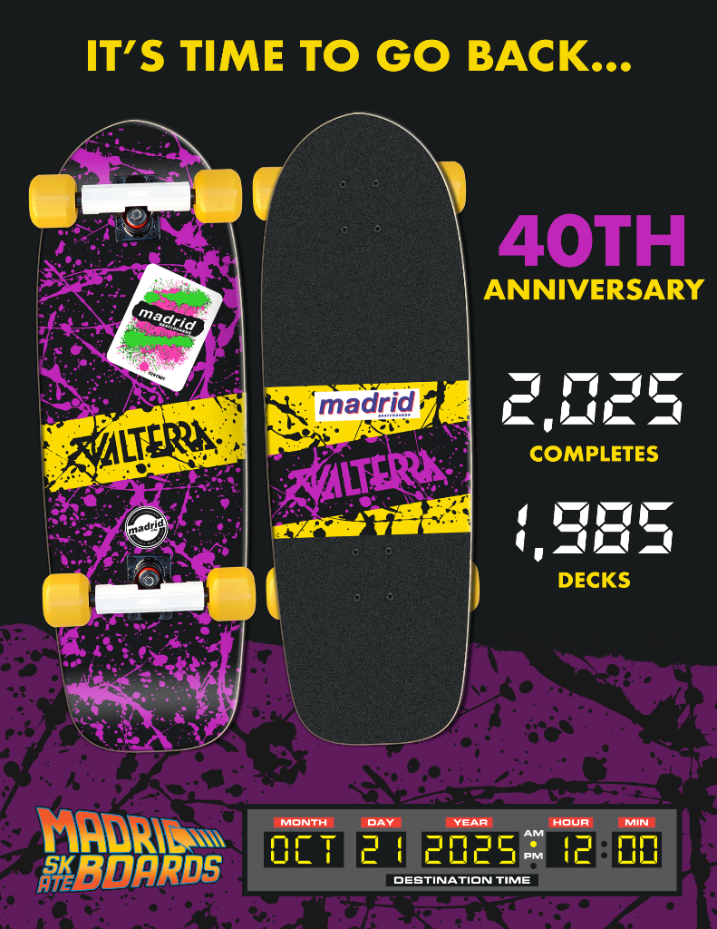 Madrid Skateboards - 40th Anniversary Limited Edition Madrid Valterra Skateboard (BOARD ONLY)
