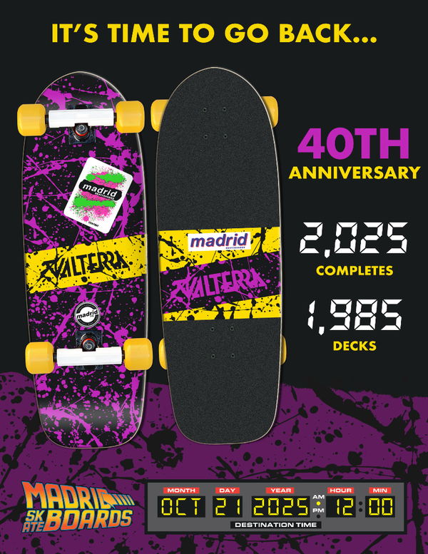 Madrid Skateboards - 40th Anniversary Limited Edition Madrid Valterra Skateboard (BOARD ONLY)