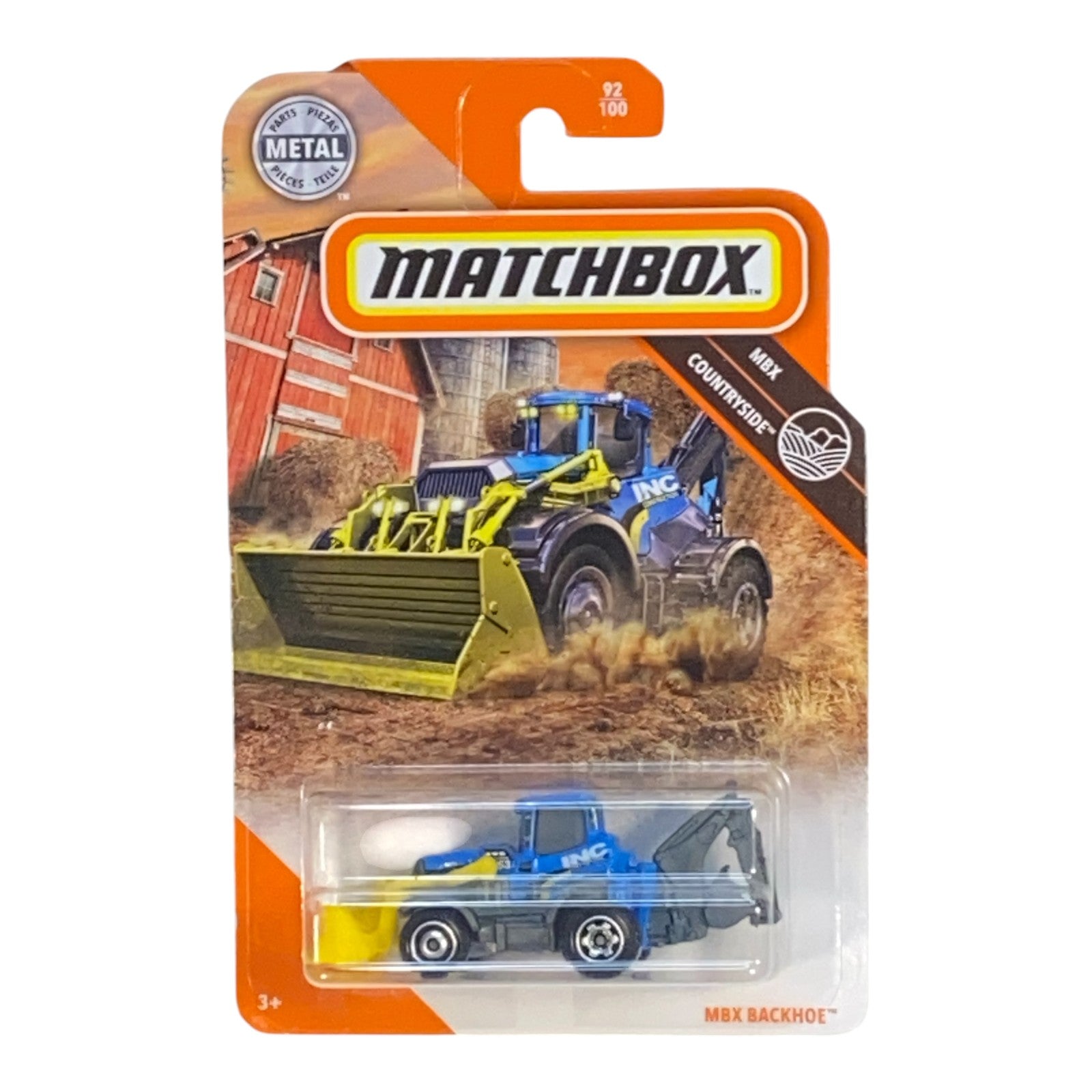 Matchbox MBX Backhoe - Countryside Series 92/100