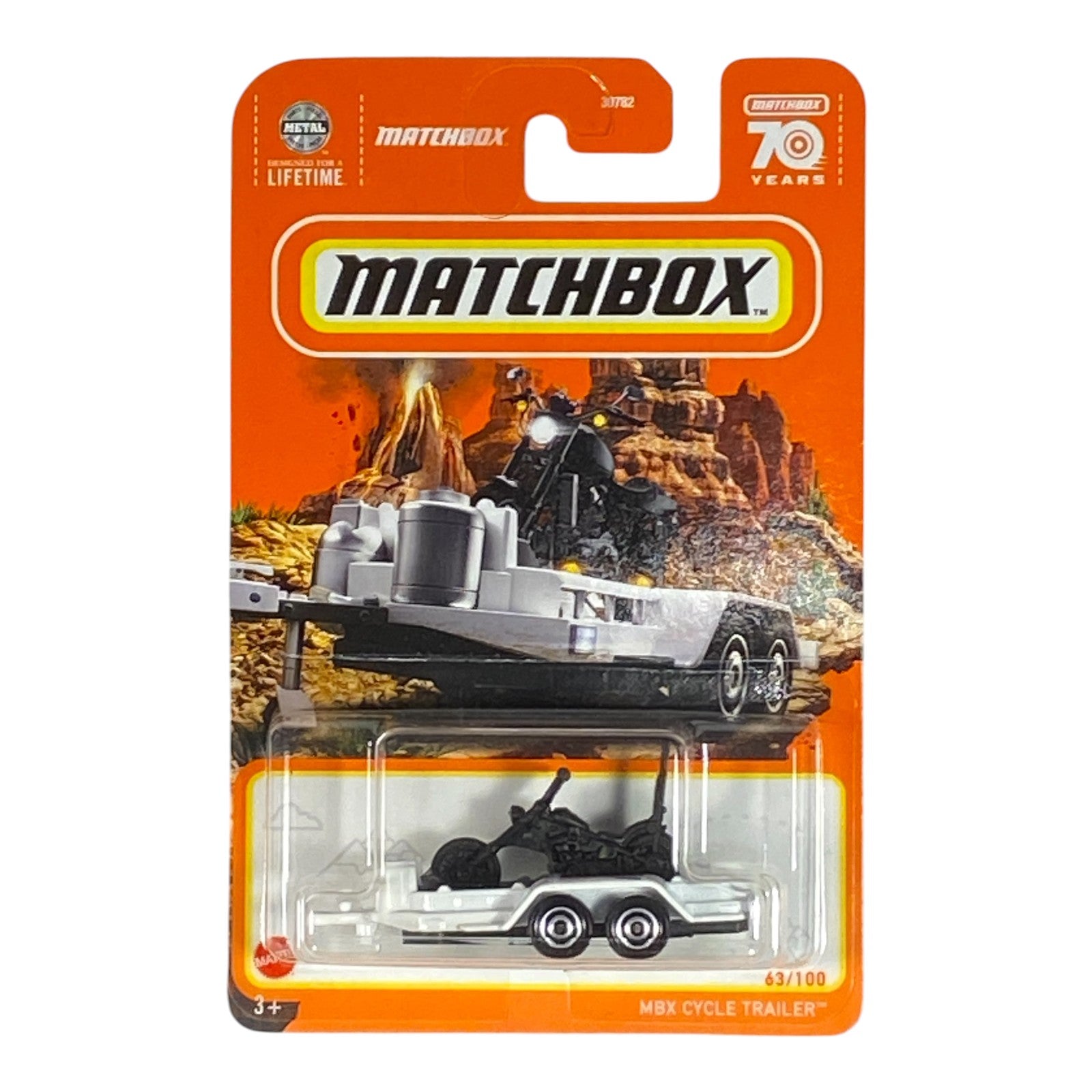 Matchbox MBX Cycle Trailer - Chopper Style - 70 Years Series 63/100