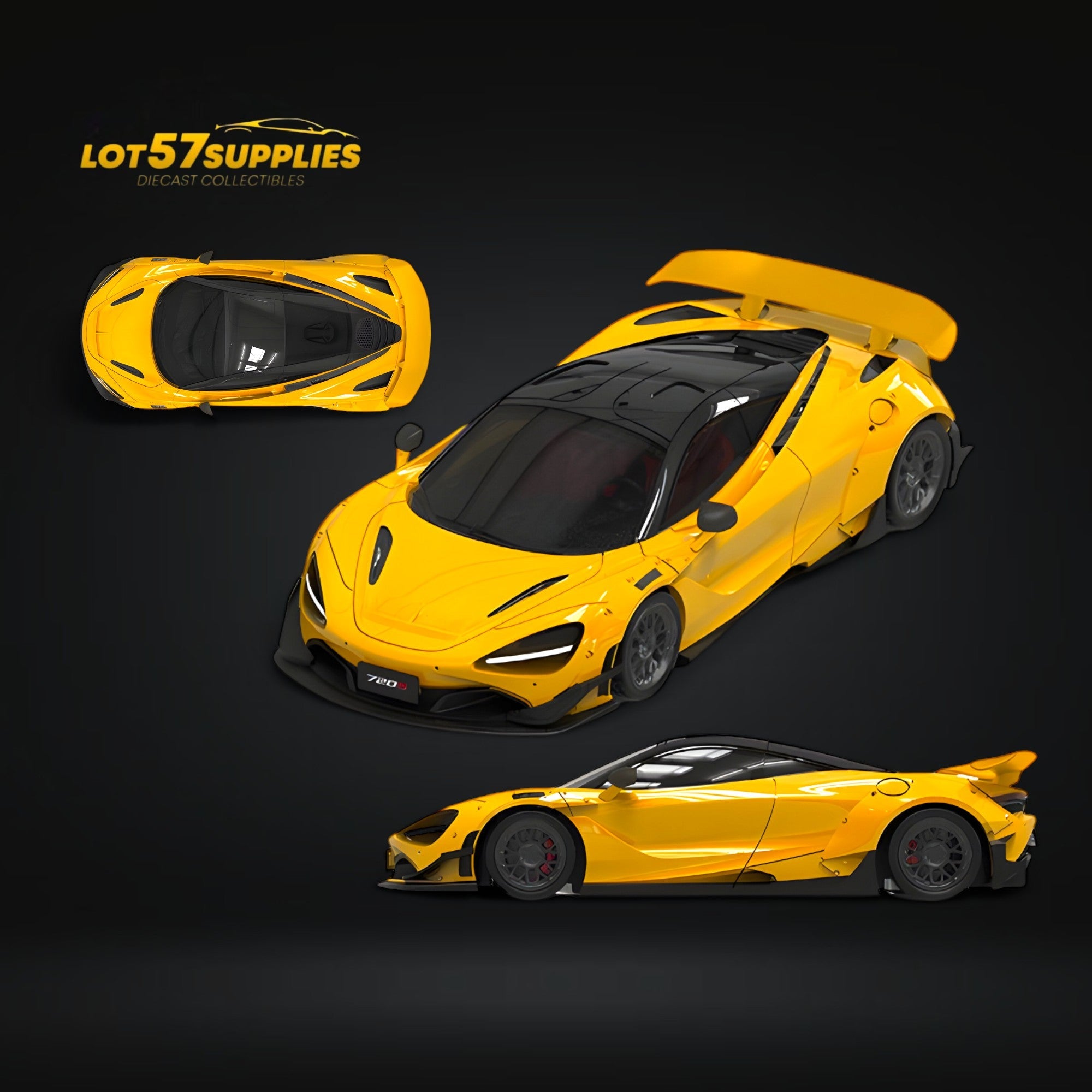 (Pre-Order) SUPCAR McLaren 720S - Yellow 1:64 Main image