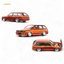 Mortal BMW E30 Crock - Openable Hood - Cambered in Sunset Orange 1:64