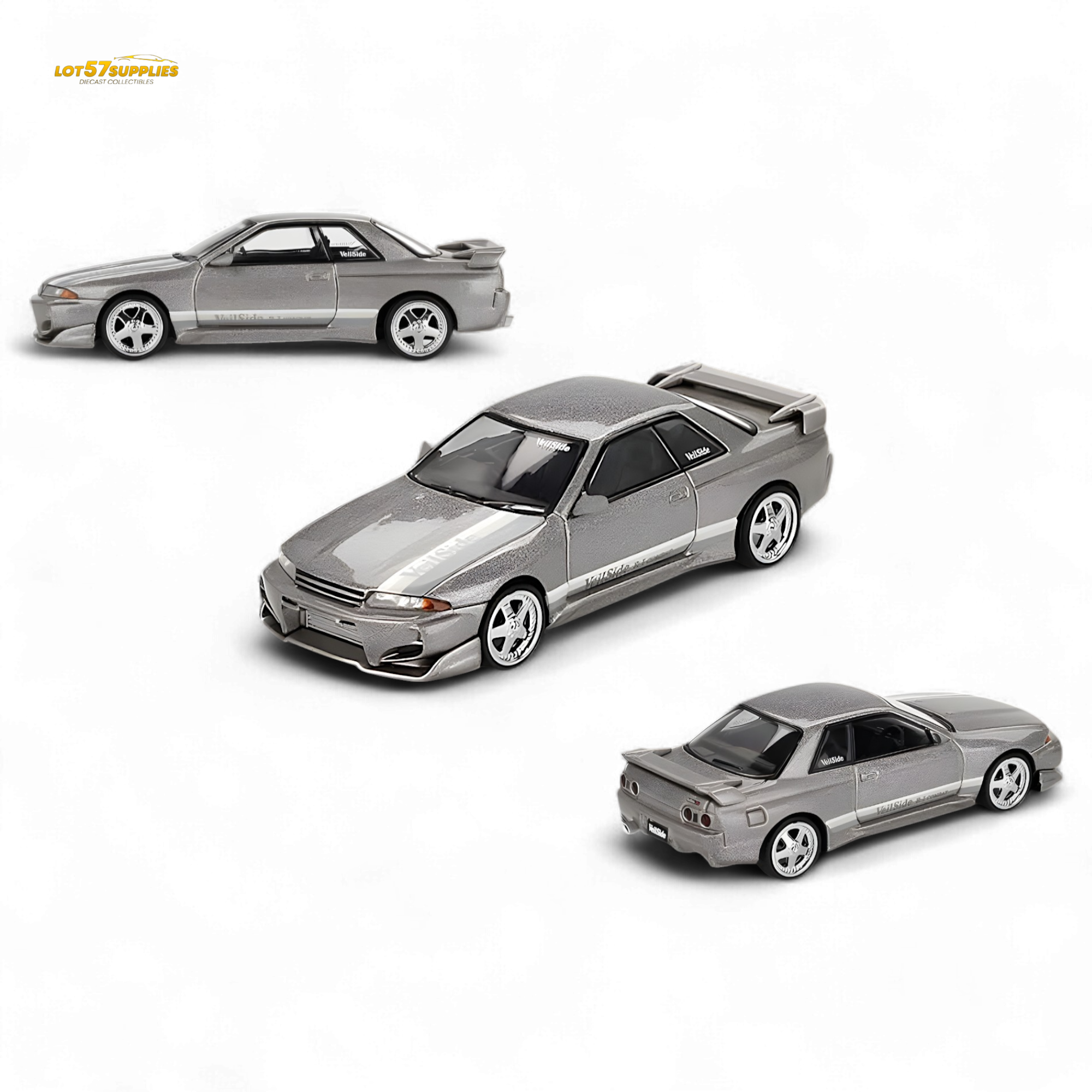 Nissan Skyline GT-R (R32) Veilside Combat C-I Veilside Combat Grey #971 1:64 - Collectors World Toys