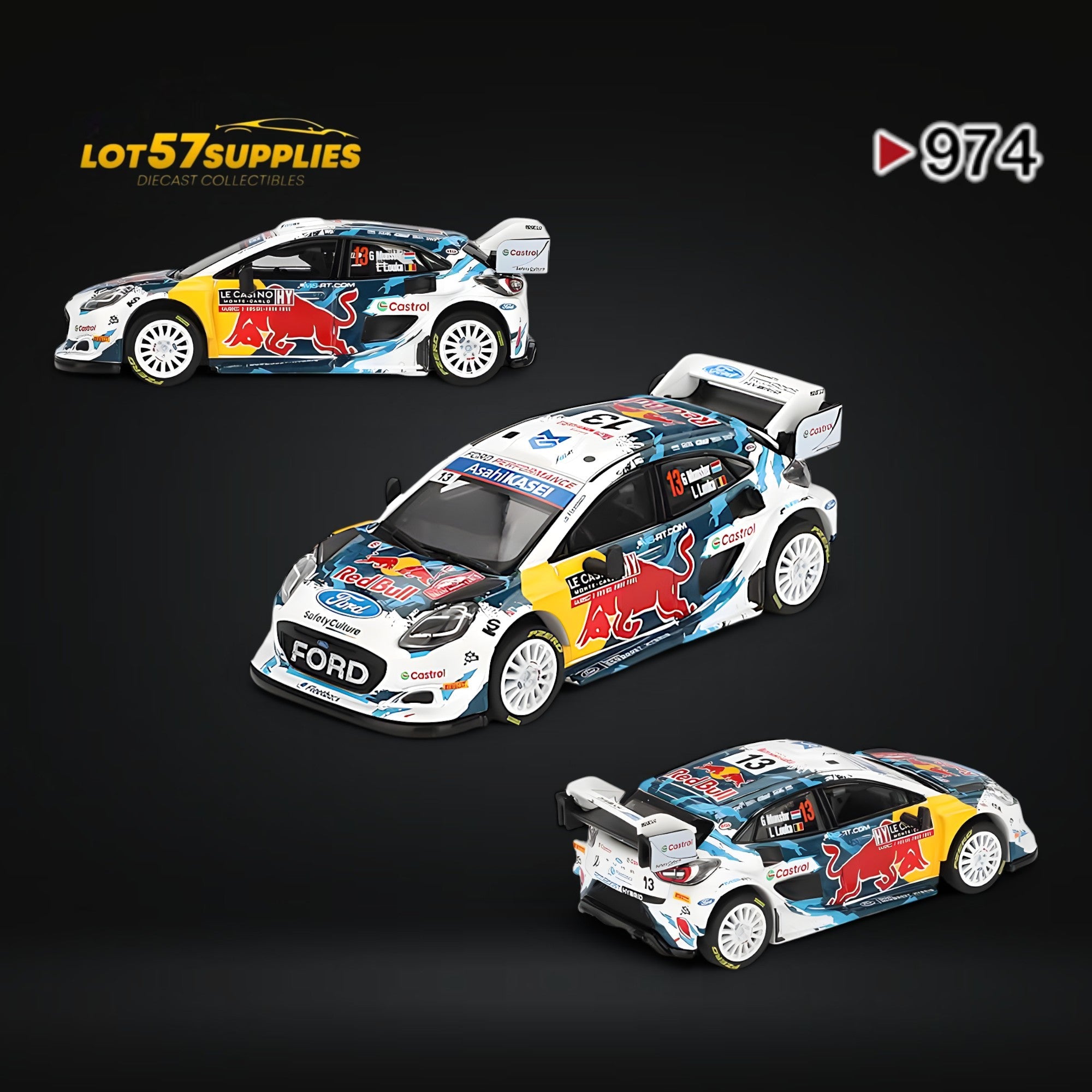 (Pre-Order) Mini-GT Ford Puma Rally1 #13 M-Sport Ford WRT 2024 #974 1:64 - Collectors World Toys Main image