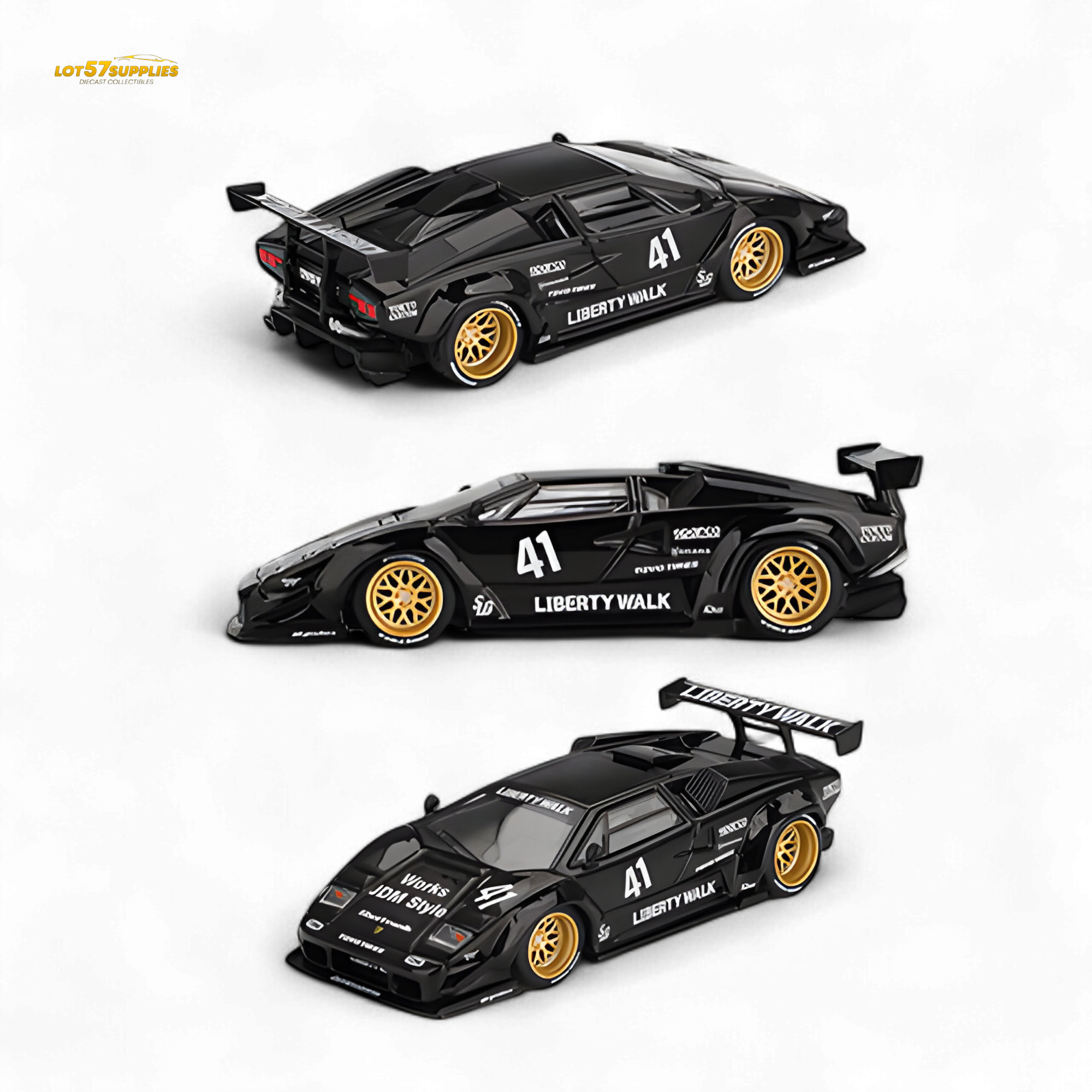 (Pre-Order) Mini GT Lamborghini Countach LB-WORKS - Black 1:64 Main image