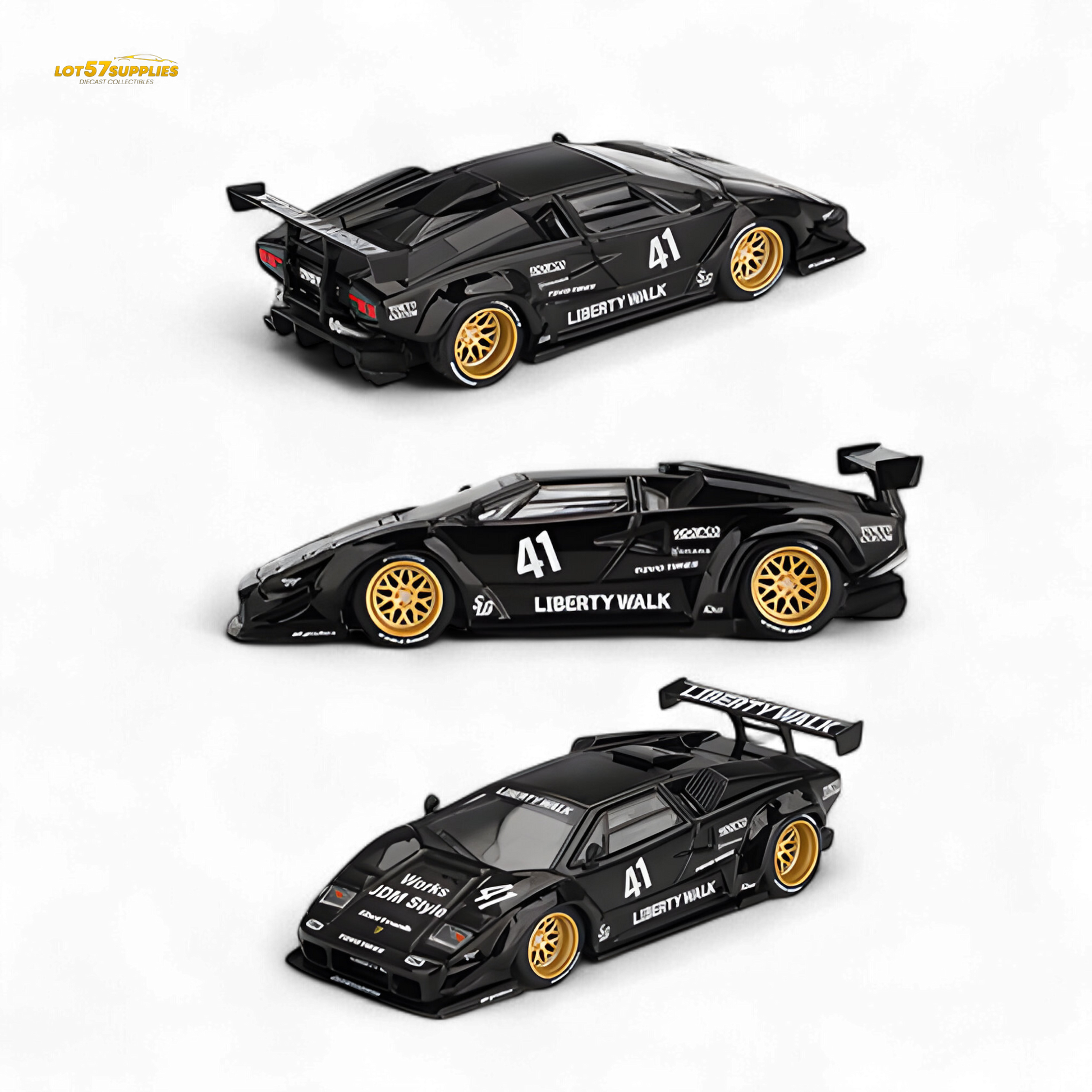 (Pre-Order) Mini GT Lamborghini Countach LB-WORKS - Black 1:64