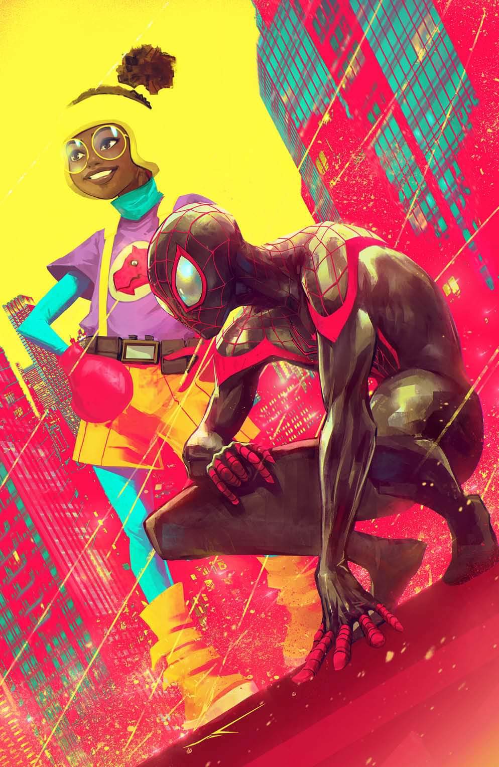 Miles Morales & Moon Girl #1 Ivan Tao Exclusive Virgin Var (06/22/2022) - Collectors World Toys Main image
