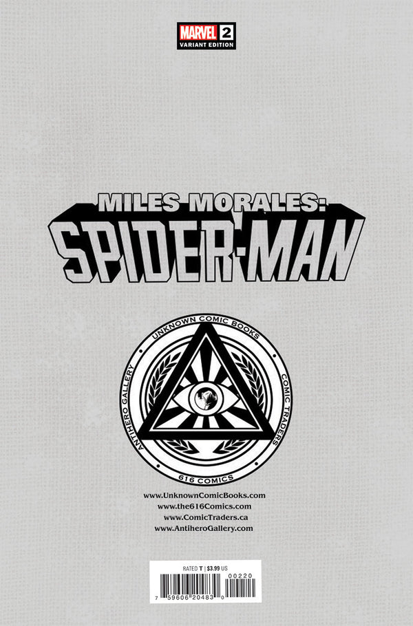 Miles Morales: Spider-Man #2 Unknown Comics Ben Harvey Exclusive Virgin Var (01/11/2023) - Collectors World Toys