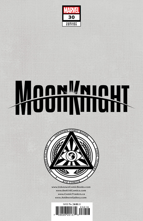 Moon Knight #30 Unknown Comics Tyler Kirkham Exclusive Virgin Var (12/13/2023) - Collectors World Toys