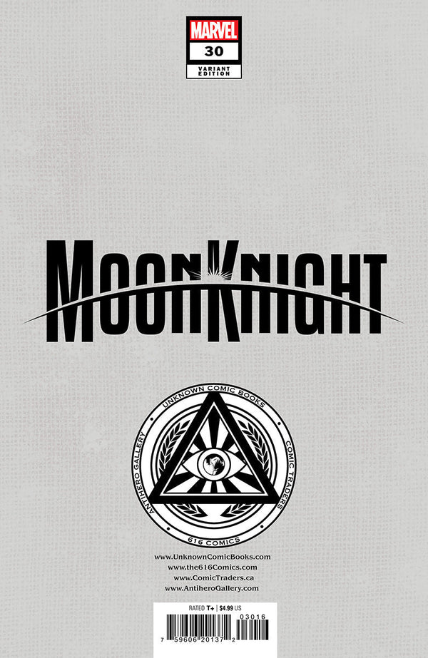 [Signed by Tyler Kirkham] MOON KNIGHT #30 UNKNOWN COMICS TYLER KIRKHAM EXCLUSIVE VIRGIN VAR [IN STOCK] - Collectors World Toys