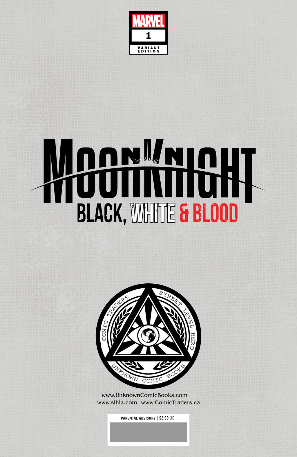 Moon Knight: Black, White & Blood 1 Unknown Comics Creees Exclusive Virgin Var (05/11/2022) - Collectors World Toys