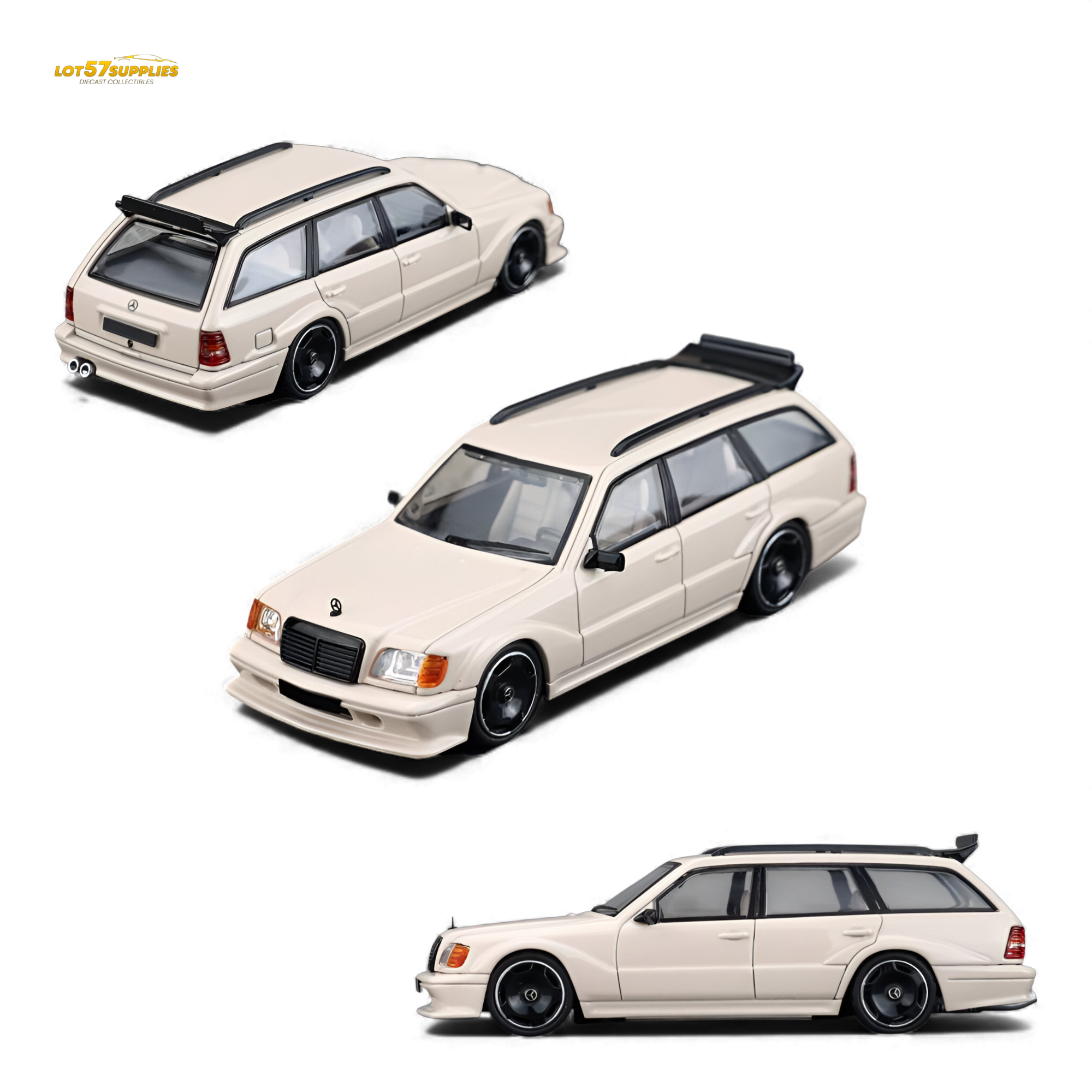 (Pre-Order) Mortal Mercedes-Benz S124 - Milk Tea Color 1:64 Main image