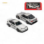 MicroTurbo Custom 180SX - Pandem Rocket Bunny White 1:64 - Collectors World Toys