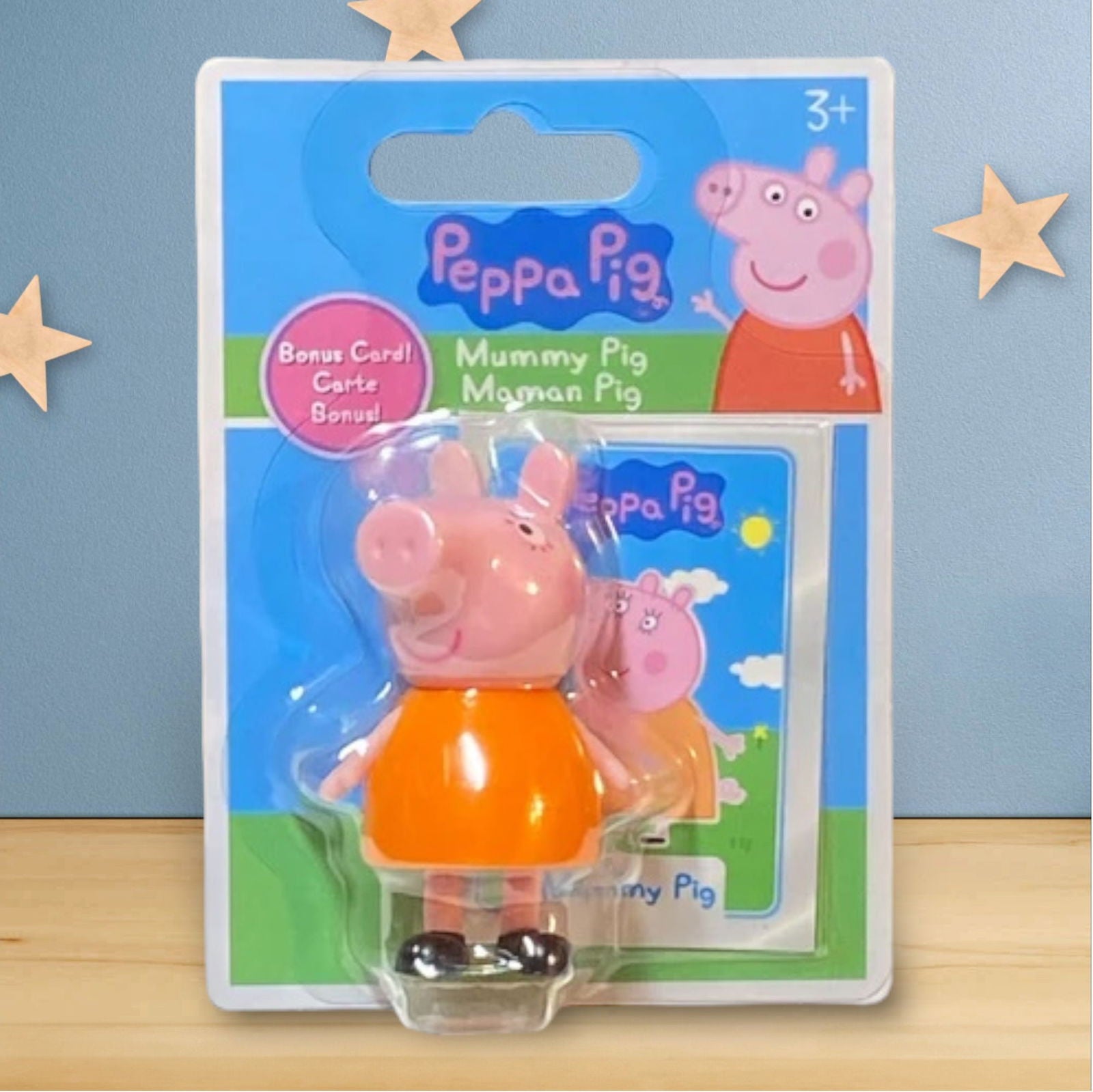 Mummy Pig / Maman Pig Mini Figure with Bonus Card - Peppa Pig Collection - Collectors World Toys