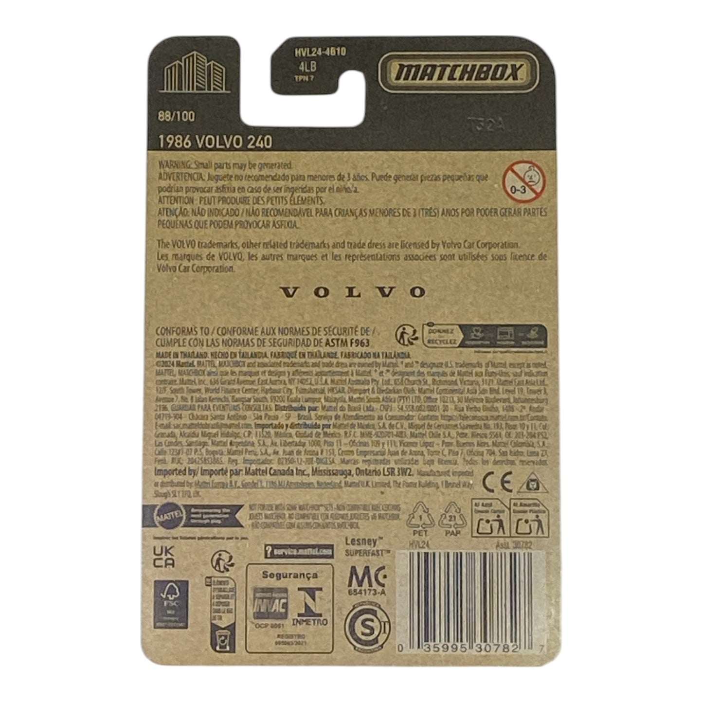 Matchbox 1986 Volvo 240 - Matchbox Series 88/100