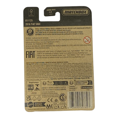 Matchbox 2016 Fiat 500X - 2026 Matchbox Series 01/125