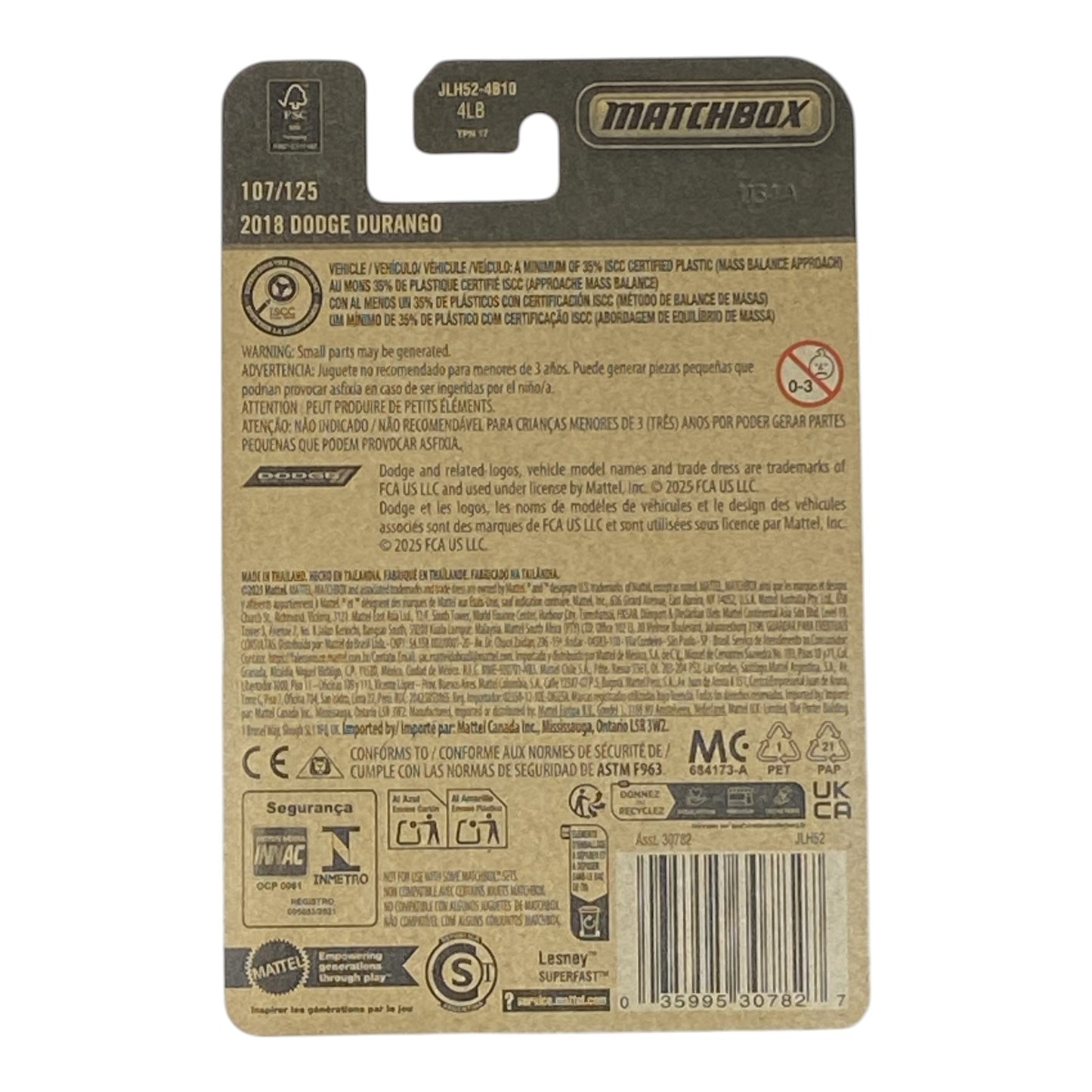 Matchbox 2018 Dodge Durango - 2025 Matchbox Series 107/125