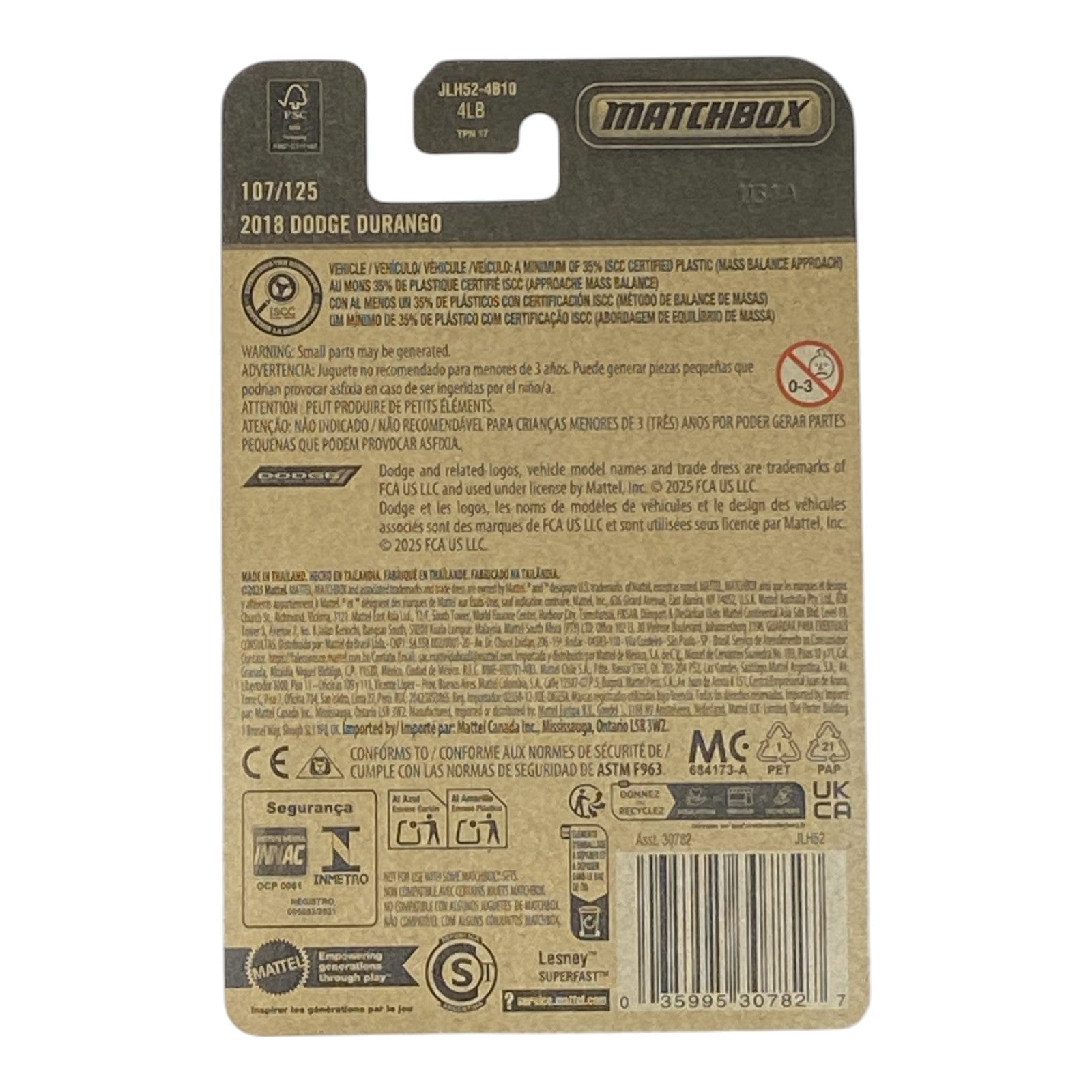 Matchbox 2018 Dodge Durango - 2025 Matchbox Series 107/125
