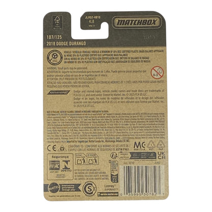 Matchbox 2018 Dodge Durango - 2025 Matchbox Series 107/125