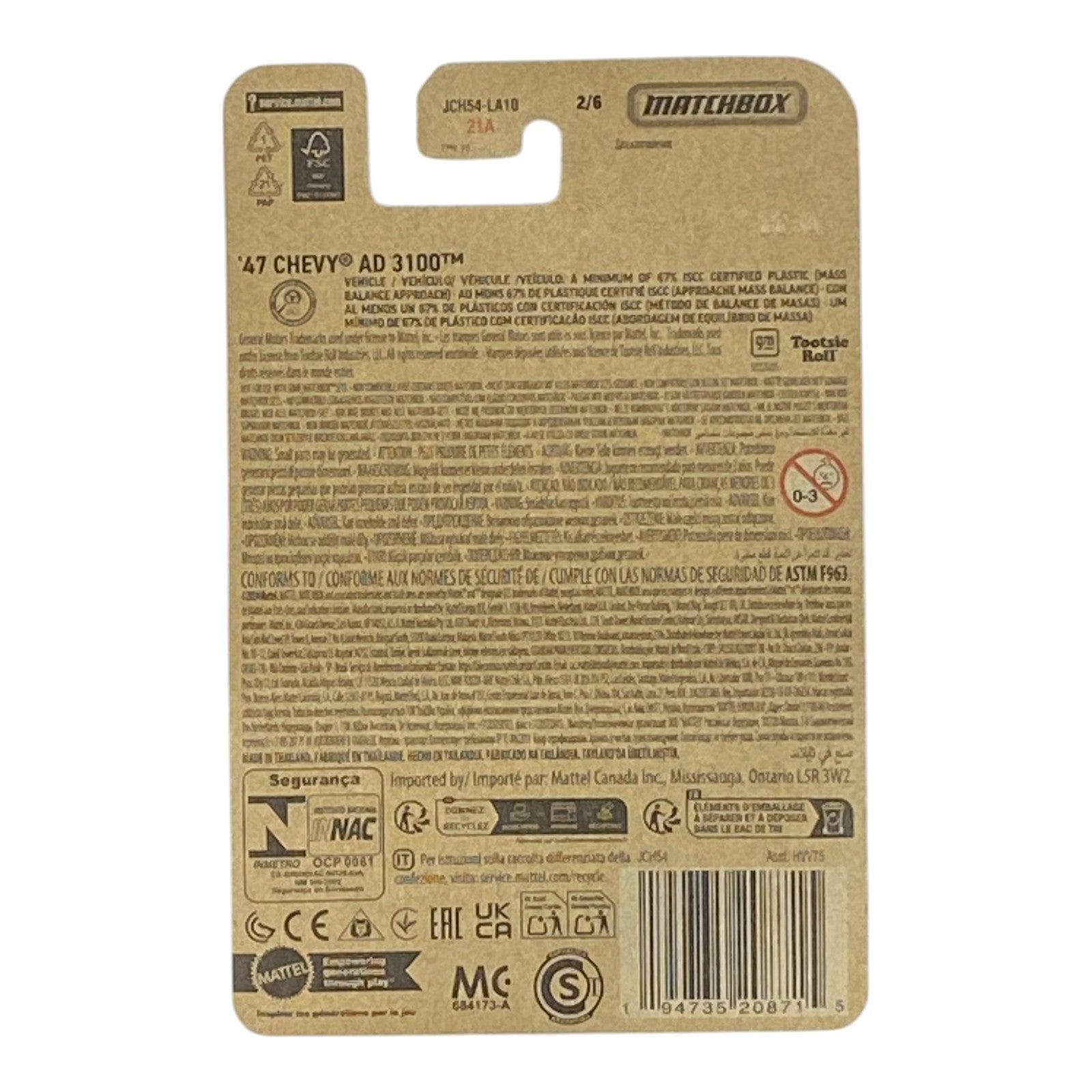 Matchbox '47 Chevy AD 3100 - Andes - Matchbox Candy Series 2/6