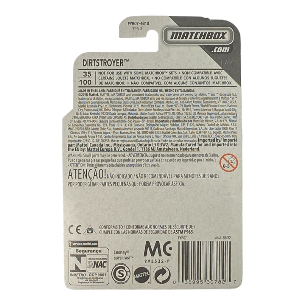 Matchbox Dirtstroyer - Matchbox MBX Construction Series 20/20 - Collectors World Toys