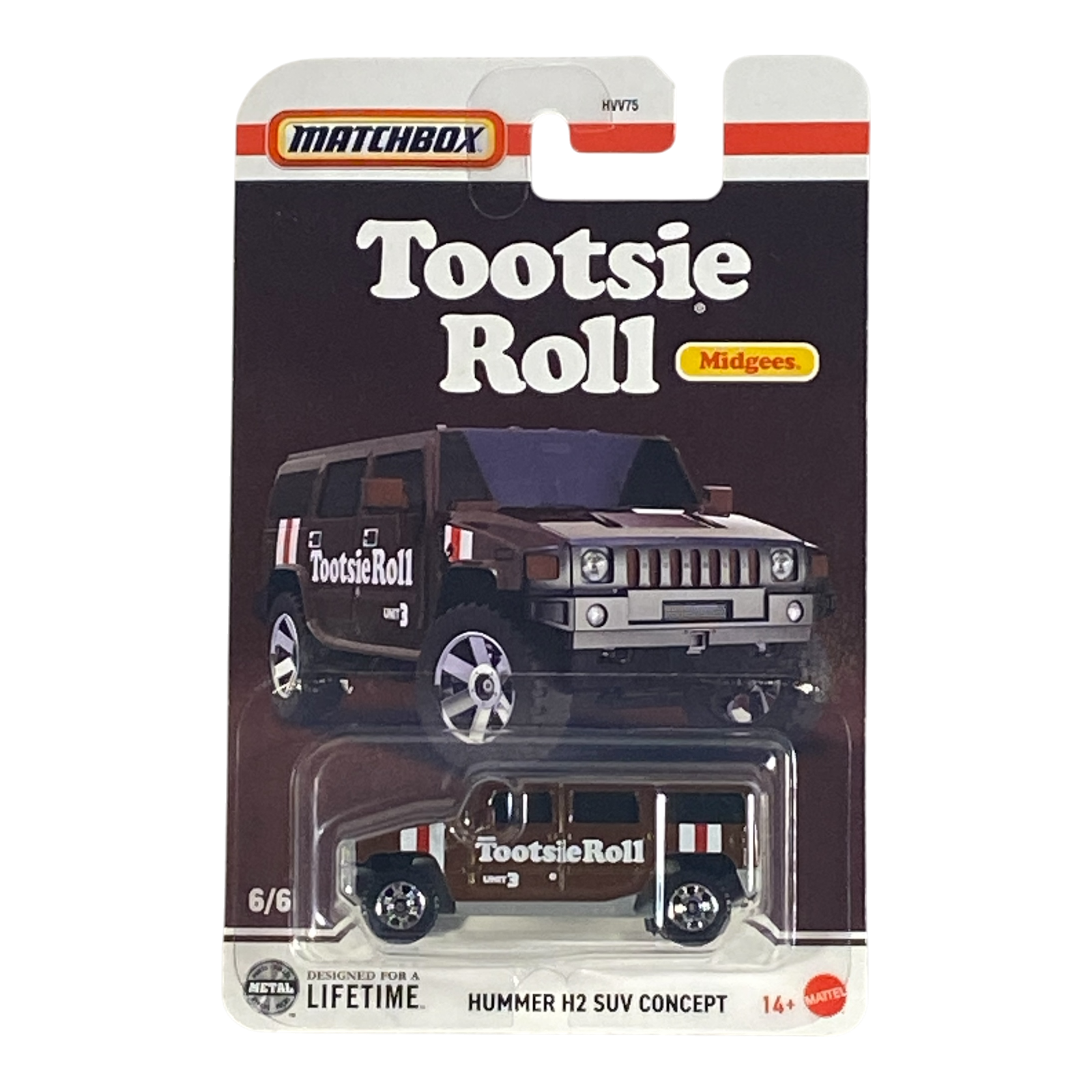 Matchbox Hummer H2 SUV Concept "Tootsie Roll Midgees" - Matchbox Candy Series 6/6 Main image
