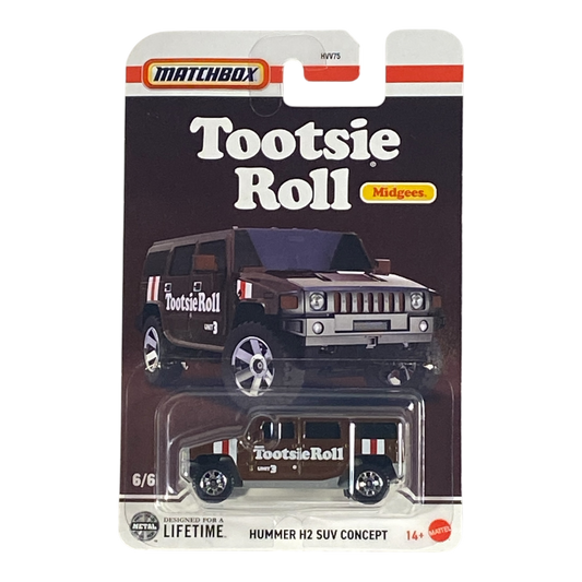 Matchbox Hummer H2 SUV Concept "Tootsie Roll Midgees" - Matchbox Candy Series 6/6
