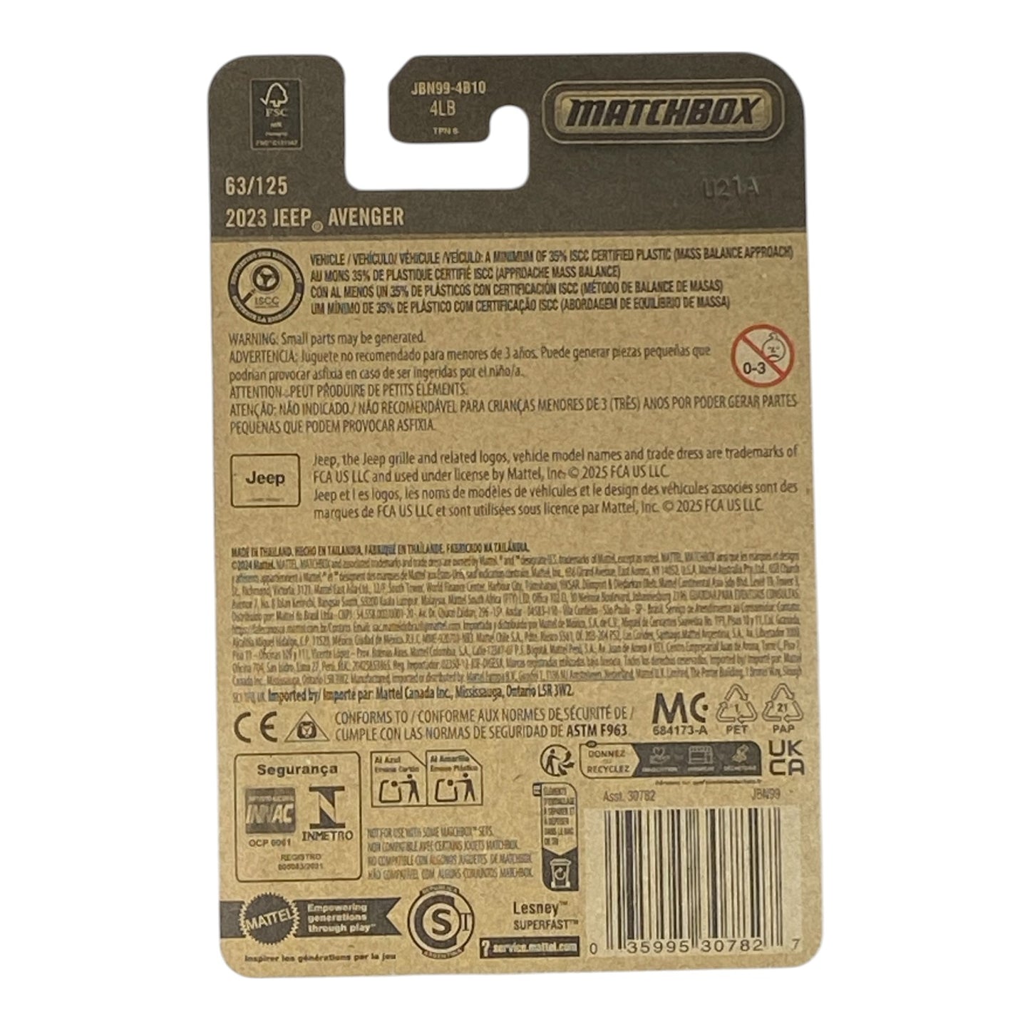 Matchbox Jeep Avenger - 2025 Matchbox Series 63/125